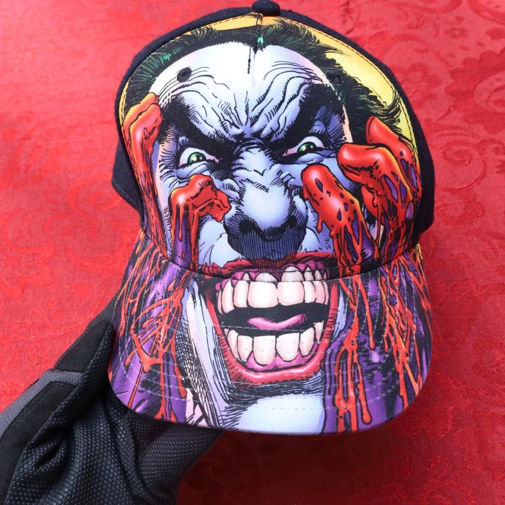 DC Comics The Joker Snapback Hat Mens OSFM Multi Color Excellent Graphic Cap